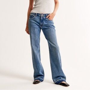 Abercrombie Vintage Comfort Stretch Low Rise Baggy Jeans Curve Love Medium Wash